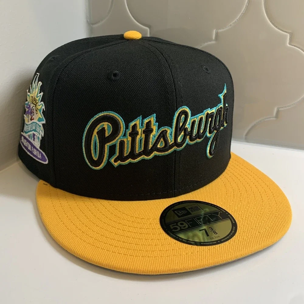 Pittsburgh Pirates New Era 59FIFTY Retro Spring Training Fitted Hat Size 7 3/8